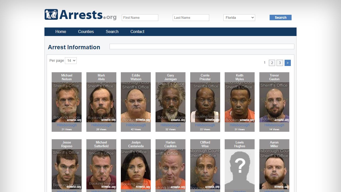 Recent Arrest Map for Plant City